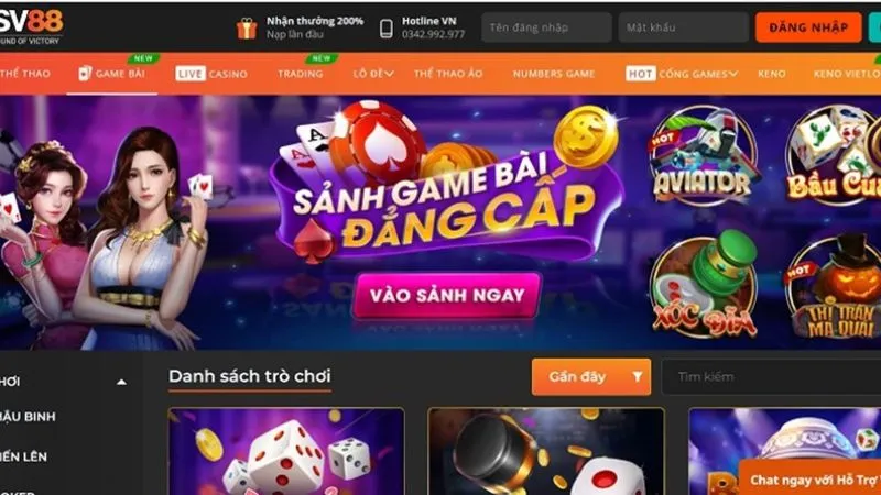 SV88 – Nhà cái cực kỳ uy tín số 1 thị trường châu Á